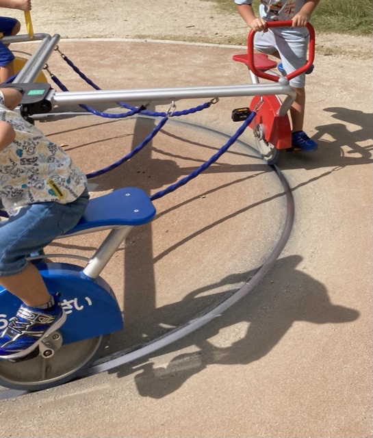 大池公園自転車の回転遊具
